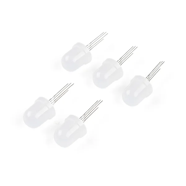 LED - RGB Addressable, PTH, 8mm Diffused (5 Pack)