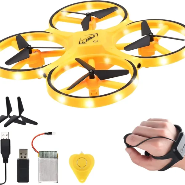 Rizwan01 2.4G Gravity Sensor RC Nano Quadcopter with Infrared Obstacle Avoidance, Mini Drone for Kids