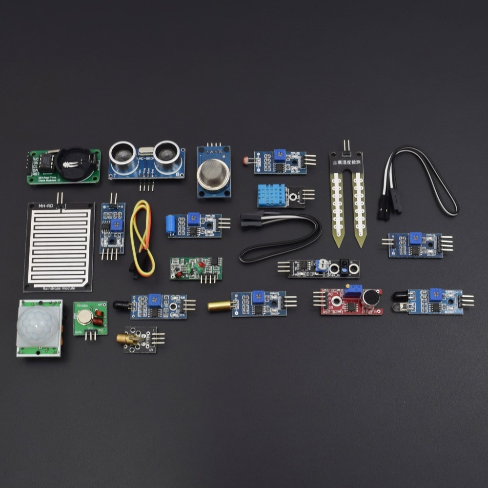 Organizer Sensor Modules Kit, 16 in 1 for Arduino Raspberry Project Super Starter Kits for UNO R3 Mega2560 Mega328 Nano Raspberry Pi 4b 3 2 Model B K62