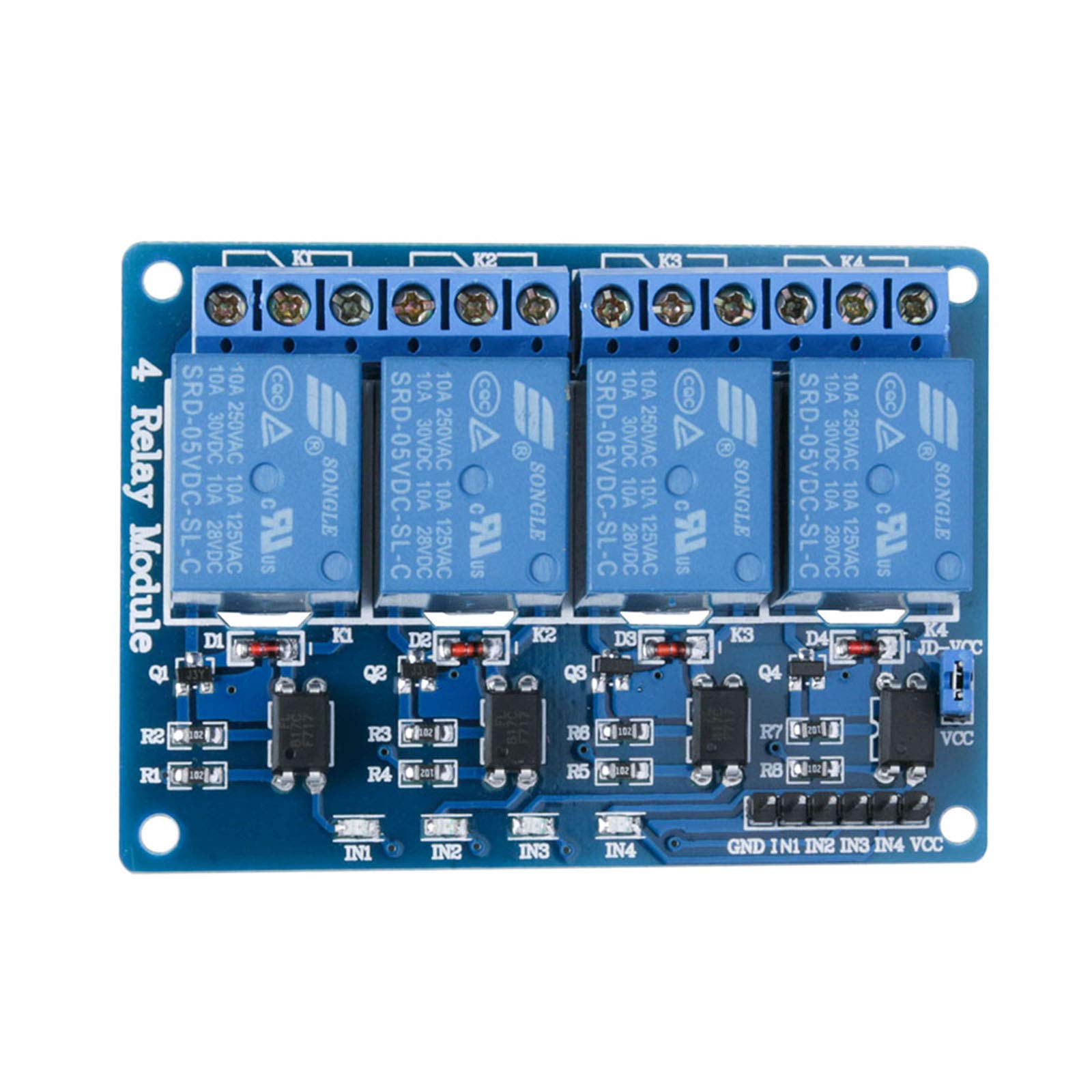 Relay Module 4 Channel 5V for Arduino UNO R3 MEGA 2560 DSP ARM PIC AVR STM32 Raspberry Pi