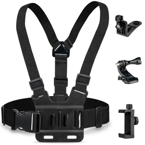 Pellking Mobile Phone Chest Mount Harness Strap Holder Cell Phone Clip Action Camera POV for Samsung iPhone Plus etc