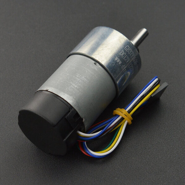 Metal DC Geared Motor w/Encoder - 12V 122RPM 38Kg.cm