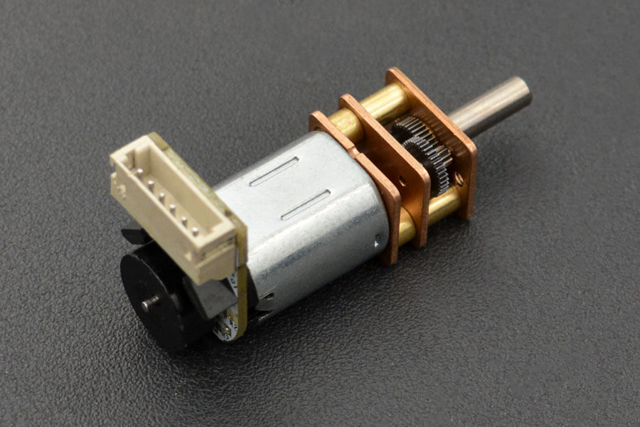 Micro Metal Geared motor w/Encoder - 6V 310RPM 50:1