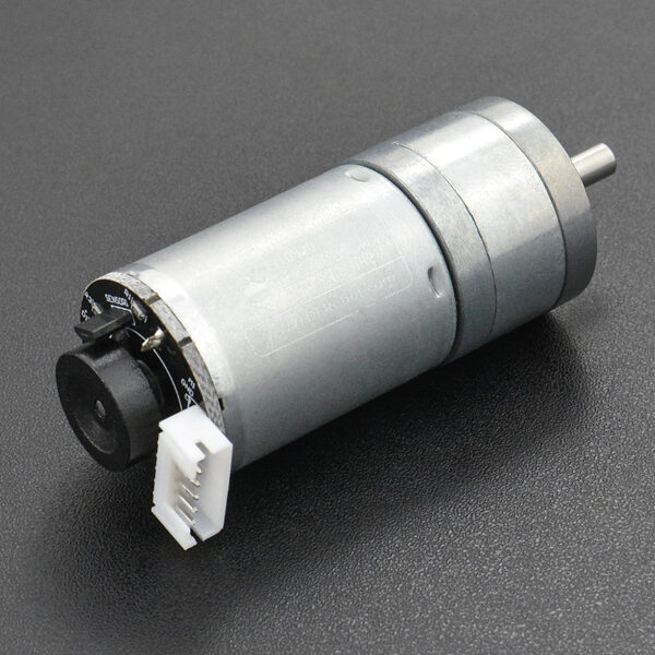 Metal DC Geared Motor w/Encoder - 6V 300RPM 3.6Kg.cm