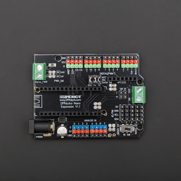 Gravity: Nano I/O Shield for Arduino Nano