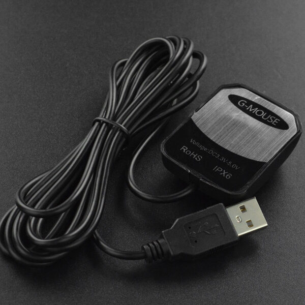 USB GPS Receiver with 2m Extension Cable (Compatible with Raspberry Pi/ LattePanda/ Jetson Nano)