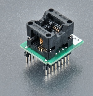 70 0901 DIL8W SOIC8 ZIF 150MIL, universal adapter designed programming/debugging adapter for devices with package SOIC8/SOP8/VOIC8