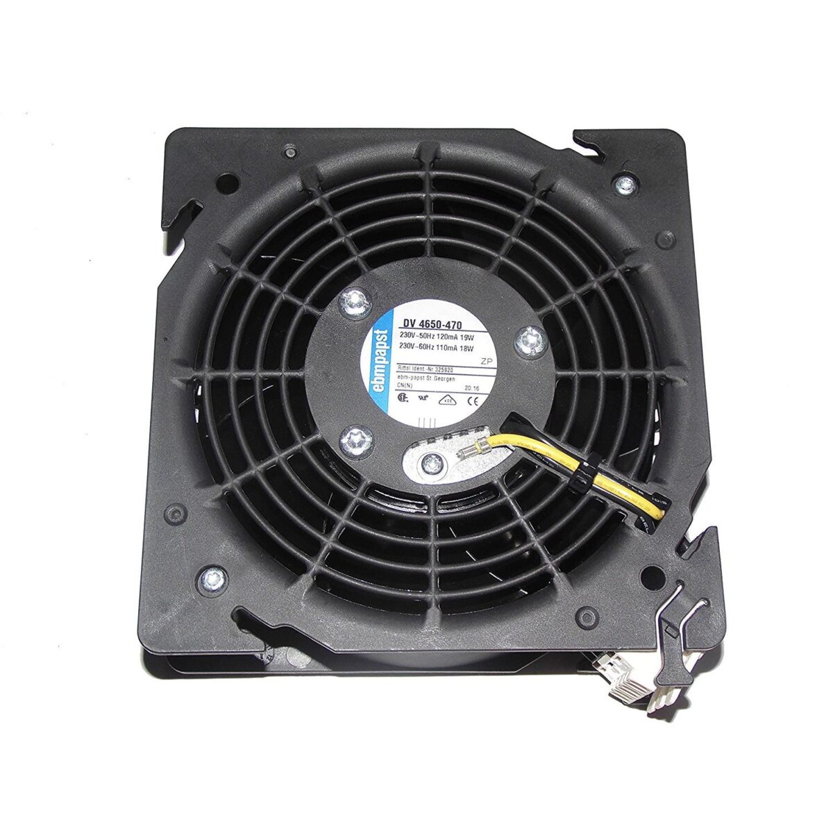 FAN VENTILATION POWER RATING 19 W POWER SUPPLY 230 VAC. MPN NO 8216142 MANUFACTURER EBM PAPST MODEL NO DV 4650-470 DWG NO 25875-070-V53-MHLS-30041 ADD. INFO FAN FOR CPC PANEL #230V-50 HZ 120MA 19W