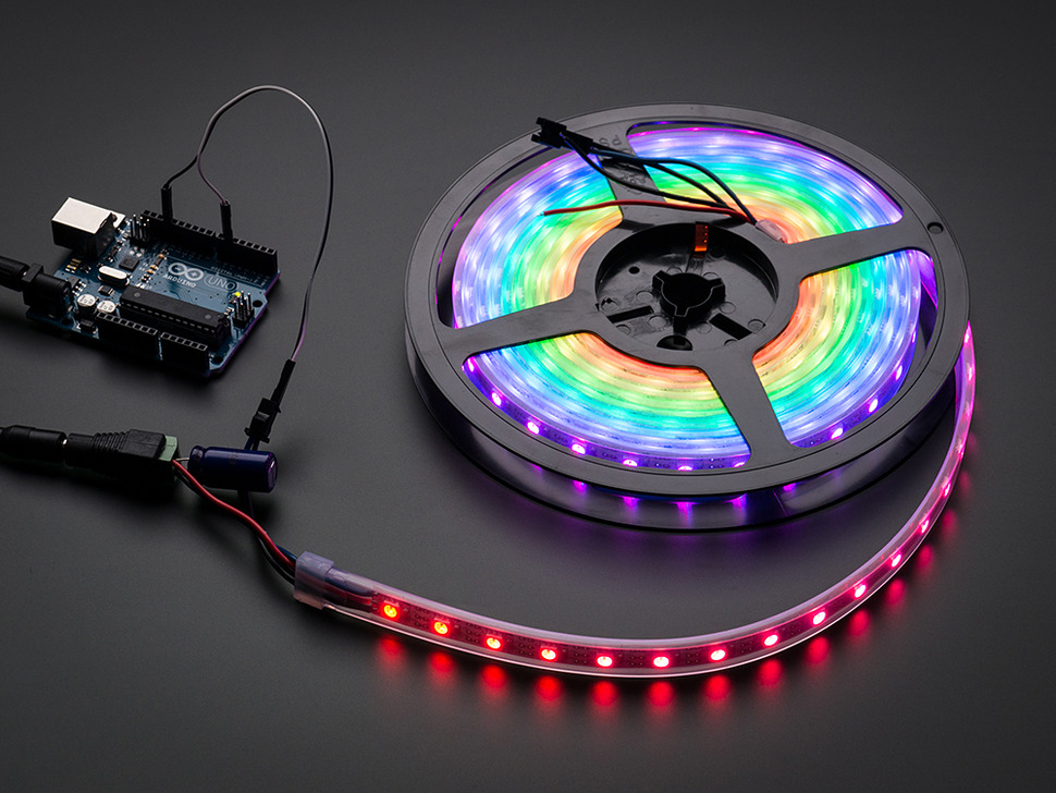 NeoPixel Digital RGB LED Weatherproof Strip 60 LED