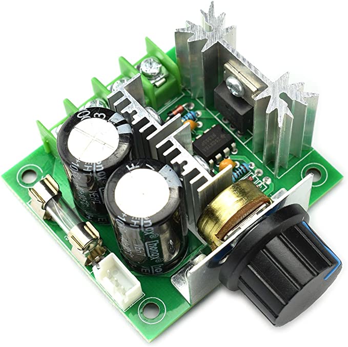 DZS Elec 10A 12V-40V DC Motor Speed Controller 12V 24V PWM
Variable Speed Regulator Governor Switch CCMHCN With
Speed Control Knob.