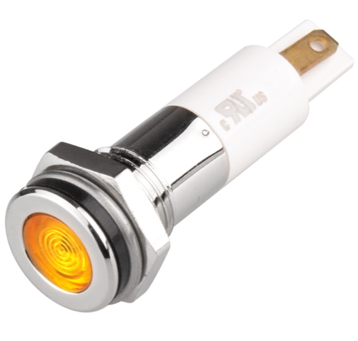 INDICATOR 10MM YELLOW 12V