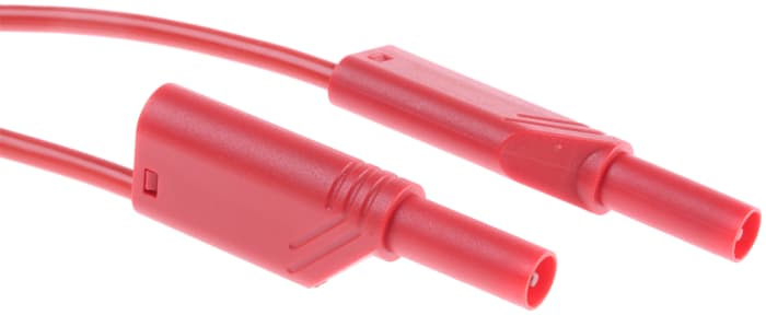 Hirschmann Test & Measurement Test lead, 32A, 1000V ac/dc, Red, 1m Lead Length