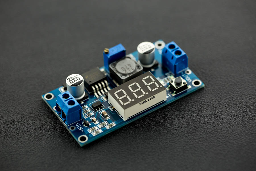 DFR0379 20W Adjustable DC-DC Buck Converter with Digital Display