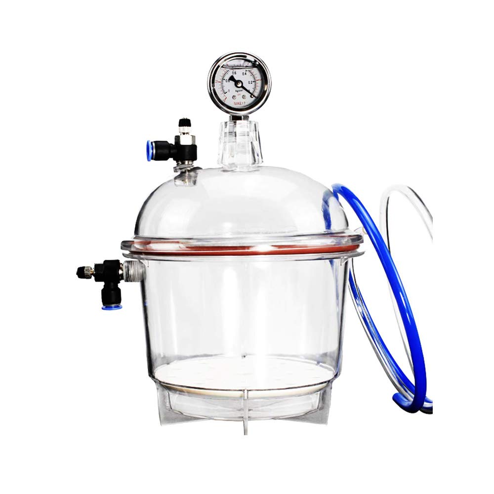 Polycarbonate Plastic Vacuum Dryer Lab Dessicator Double Valve PC-150MM