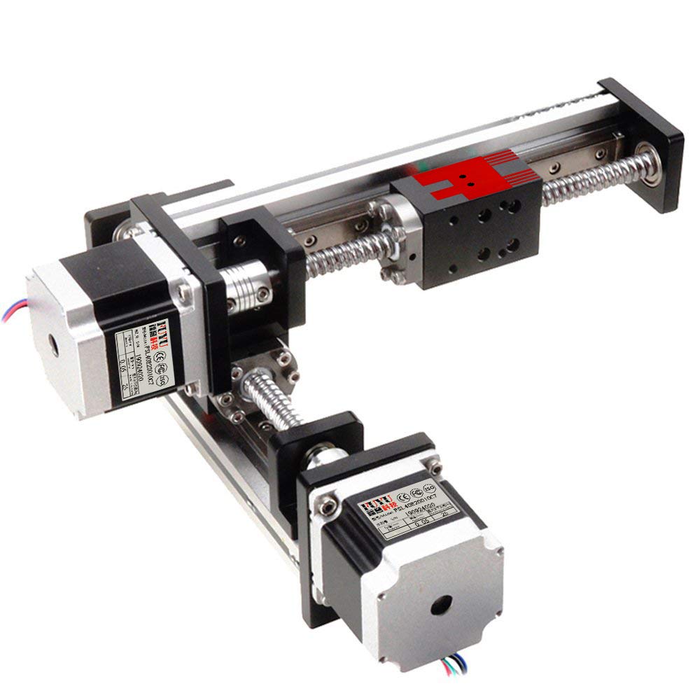 FUYU FSL40 Linear Guide Stage Motion Actuator XY Translation Stage XYZ Slide Table X=300mm Stroke, Y =300mm Stroke,Z=300mm Stroke Ball Screw Module DIY Router [XYZ Stage-Cantilevered Type]