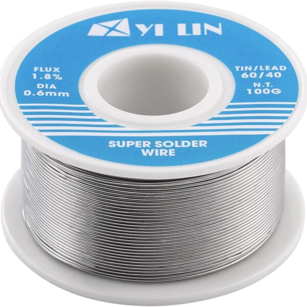 Soldering Lead Real 1mm 100 gram ROSIN CORE 60/40 (Brand WORTHINGTON - 331856)