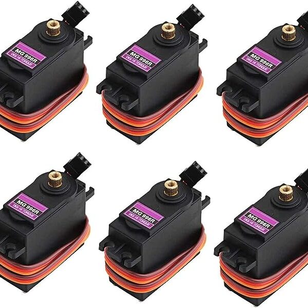 ETMall MG996R Torque Digital High Speed Metal Gear Servo Motor Compatible with Arduino Raspberry Pi Projects,6 Pieces