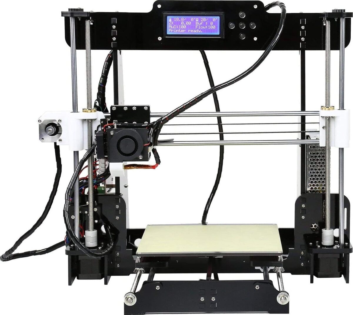 Anet A8 3D Printer, Self-Assembly 0.4mm Nozzle Aluminium Alloy Hotbed LCD Desktop Reprap i3 with Tools