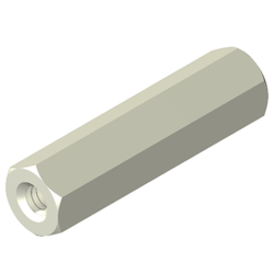 PVC Spacer 6mm Thick (3mm Thread type) Body Length 6mm