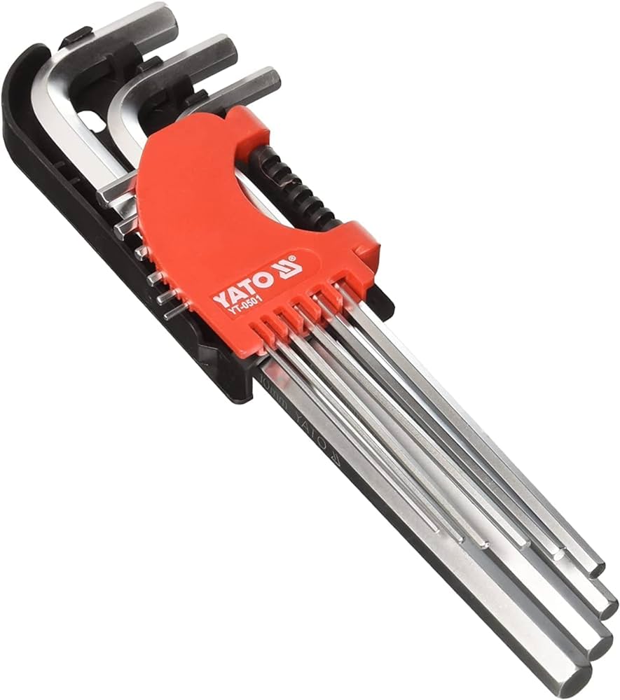 YATO Hex Key With Ball 9Pcs 1,5-10Mm Long Crv YT-0506