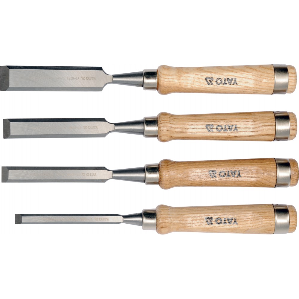 YATO Wood Chisel 4pcs/set (10-16-20-25mm) Wooden Handle D/Blister YT-6260