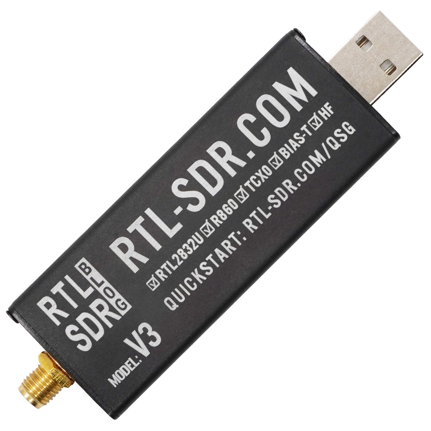 RTL-SDR BLOG R860 (R820T2) RTL2832U 1PPM TCXO SMA SOFTWARE DEFINED RADIO WITH DIPOLE ANTENNA