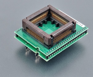 DIL48/PLCC84 ZIF 68HC11-2 specialized adapter for Freescale MC68HC711K4 devices in PLCC84 package