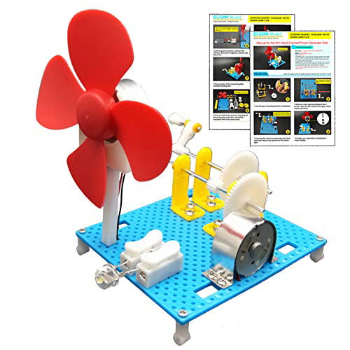 EUDAX Kid's Hand Cranked Power Generator Science Kit