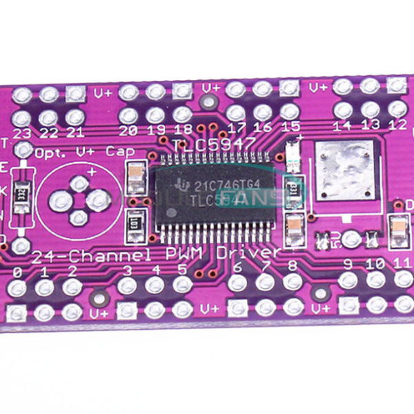 TLC5947 24-CHANNEL PWM LED DRIVER MODULE WITH INTERNAL OSCILLATOR